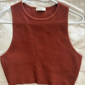 Babaton Sculpt Knit High Neck Tank Top